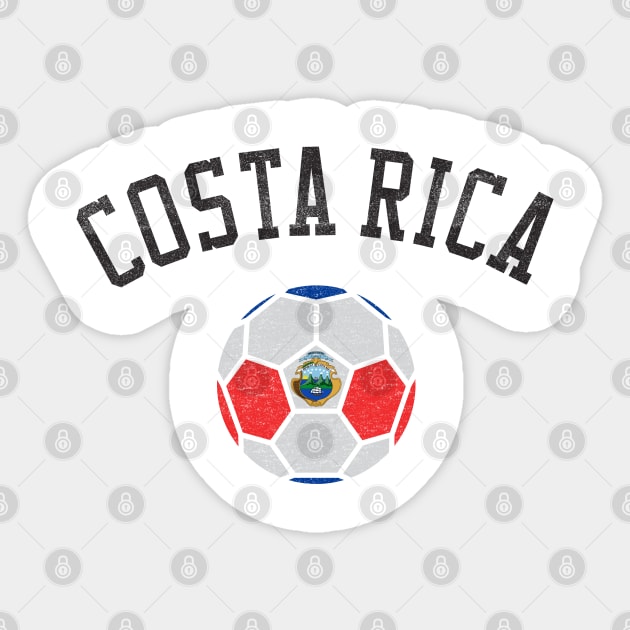 Costa Rica Soccer Team Heritage Flag Sticker by ryanjaycruz